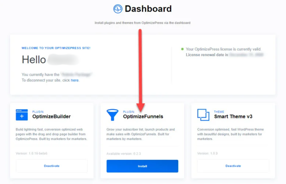 Optimizefunnels Dashboard