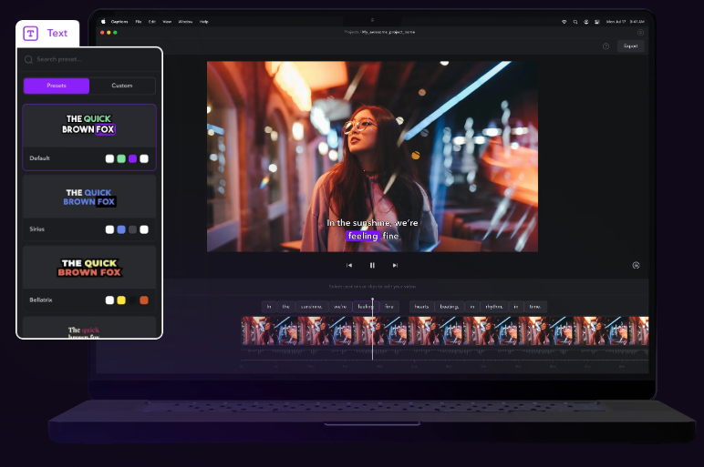captions.ai features