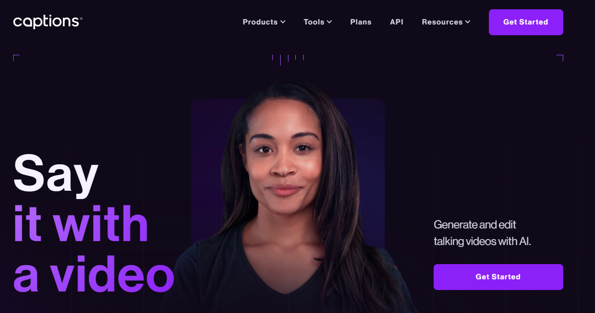 captions.ai interface