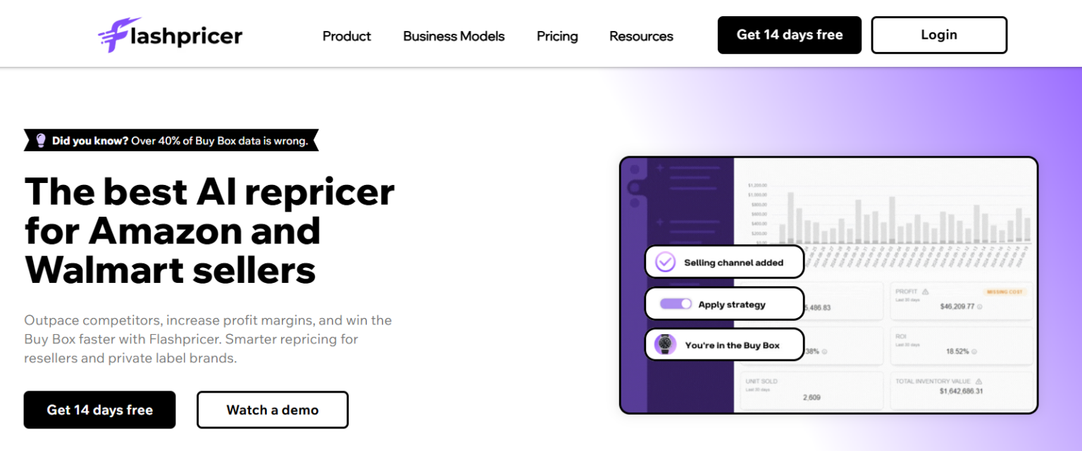 Flashpricer interface